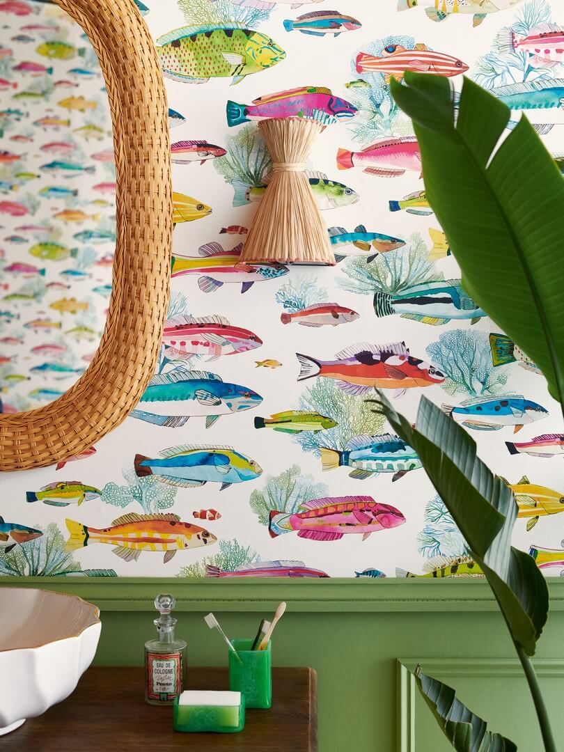 Tapeta ryby Manuel Canovas 03108-01 Fidji Papier Peints vol.8