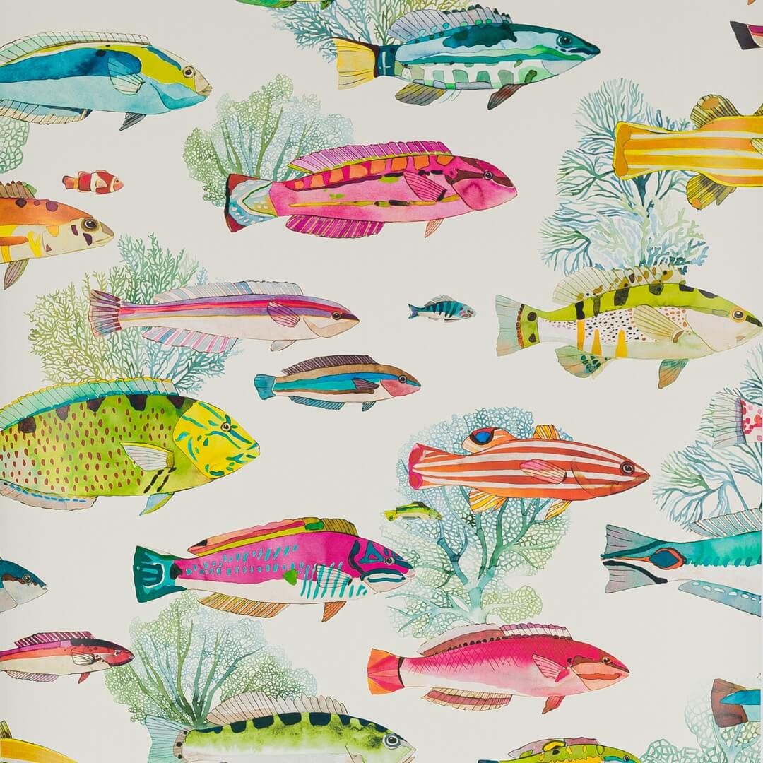 Tapeta ryby Manuel Canovas 03108-02 Fidji Papier Peints vol.8