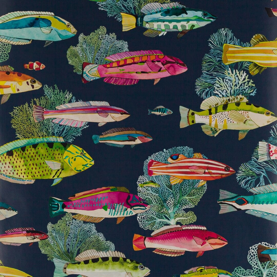 Tapeta ryby Manuel Canovas 03108-03 Fidji Papier Peints vol.8