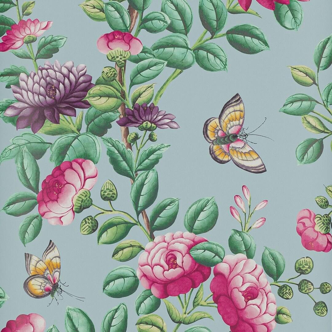Tapeta w kwiaty i liście Manuel Canovas 03113-02 Nankin Papier Peints vol.8