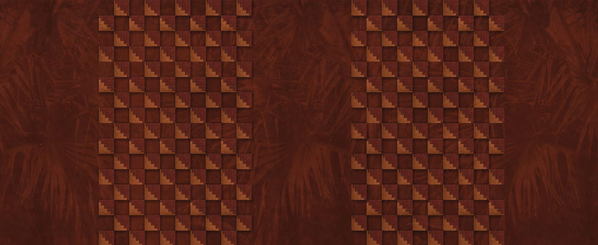 Tapeta palmy i geometria Wall&Deco WDLU2201 Lumberjack Contemporary 2022