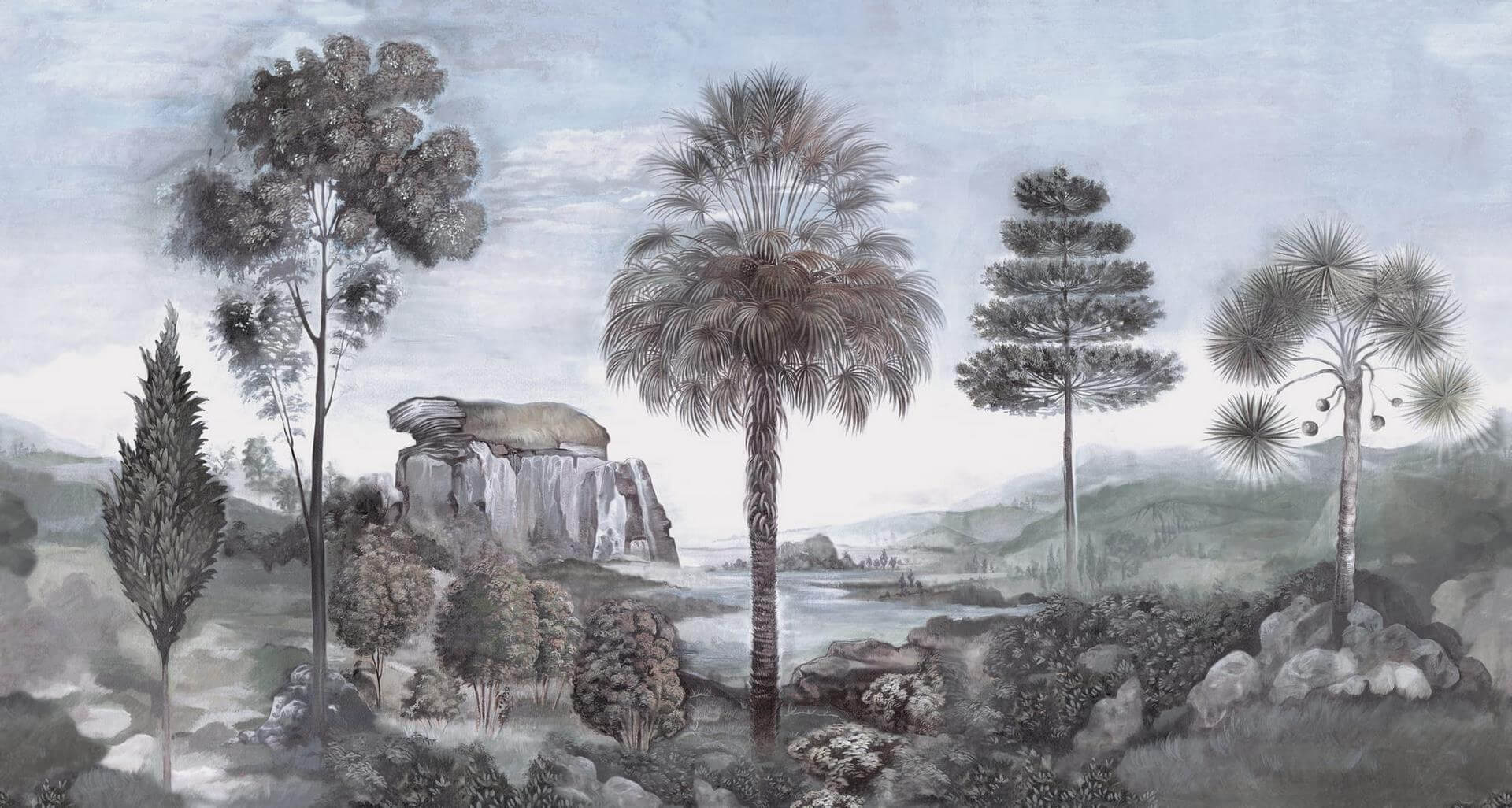 Tapeta egzotyczny krajobraz Wall&Deco WDPE2202 Perugino Contemporary 2022