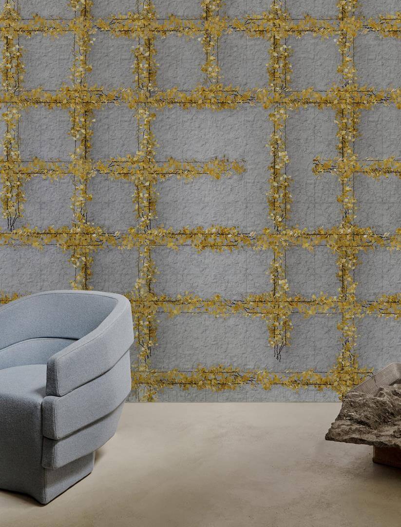 Tapeta linie bluszczu Wall&Deco WDIV2202 Ivy Line Contemporary 2022