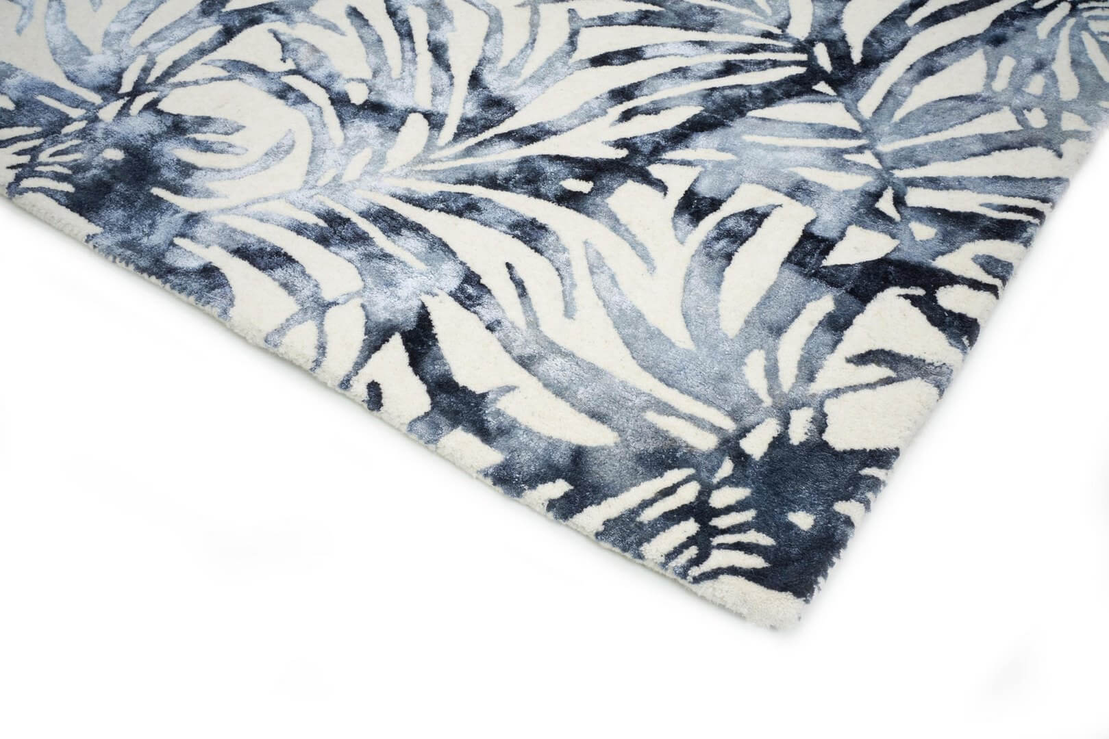 Dywan Liście BOTANICA Blue Handmade Collection Carpet Decor Fargotex