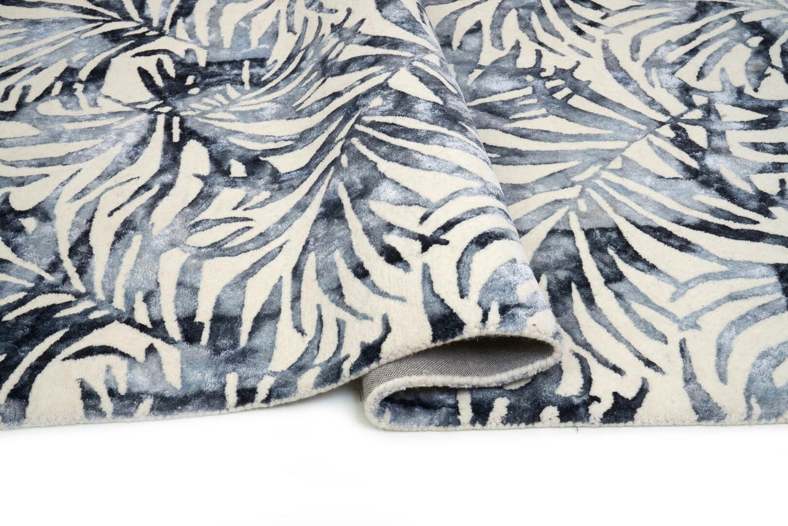 Dywan Liście BOTANICA Blue Handmade Collection Carpet Decor Fargotex