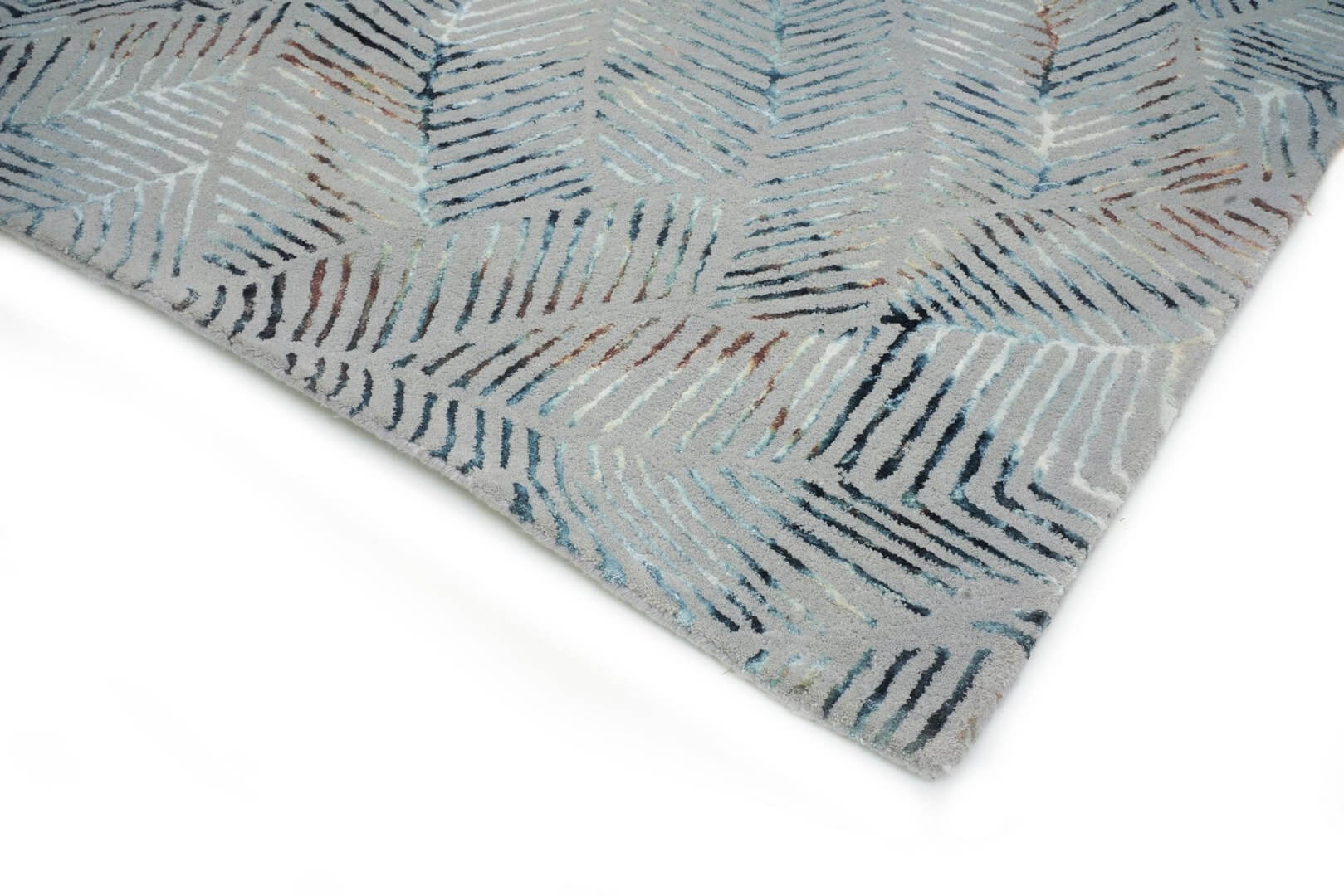 Dywan Liście Palmy PALMS Gray Handmade Collection Carpet Decor Fargotex