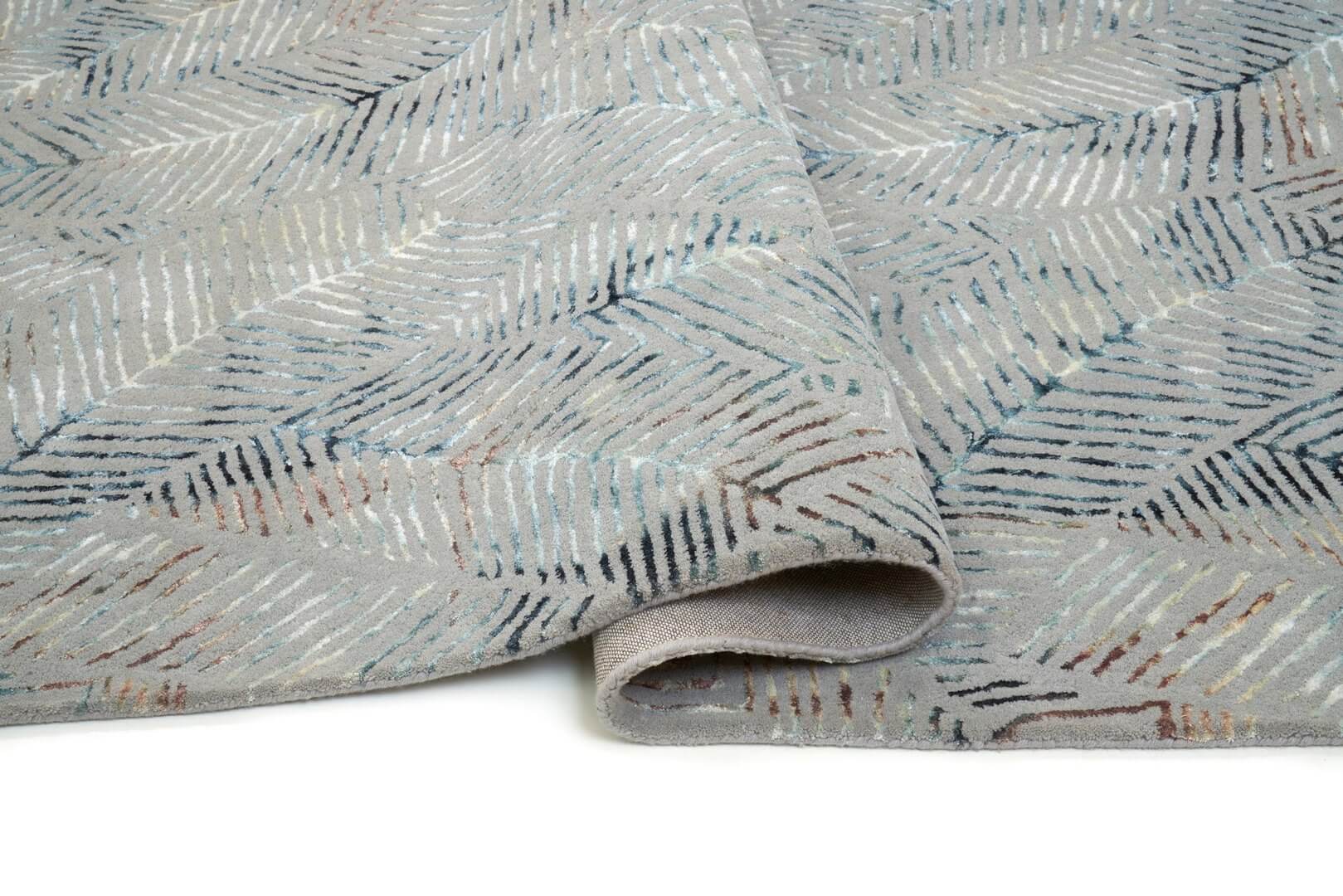 Dywan Liście Palmy PALMS Gray Handmade Collection Carpet Decor Fargotex