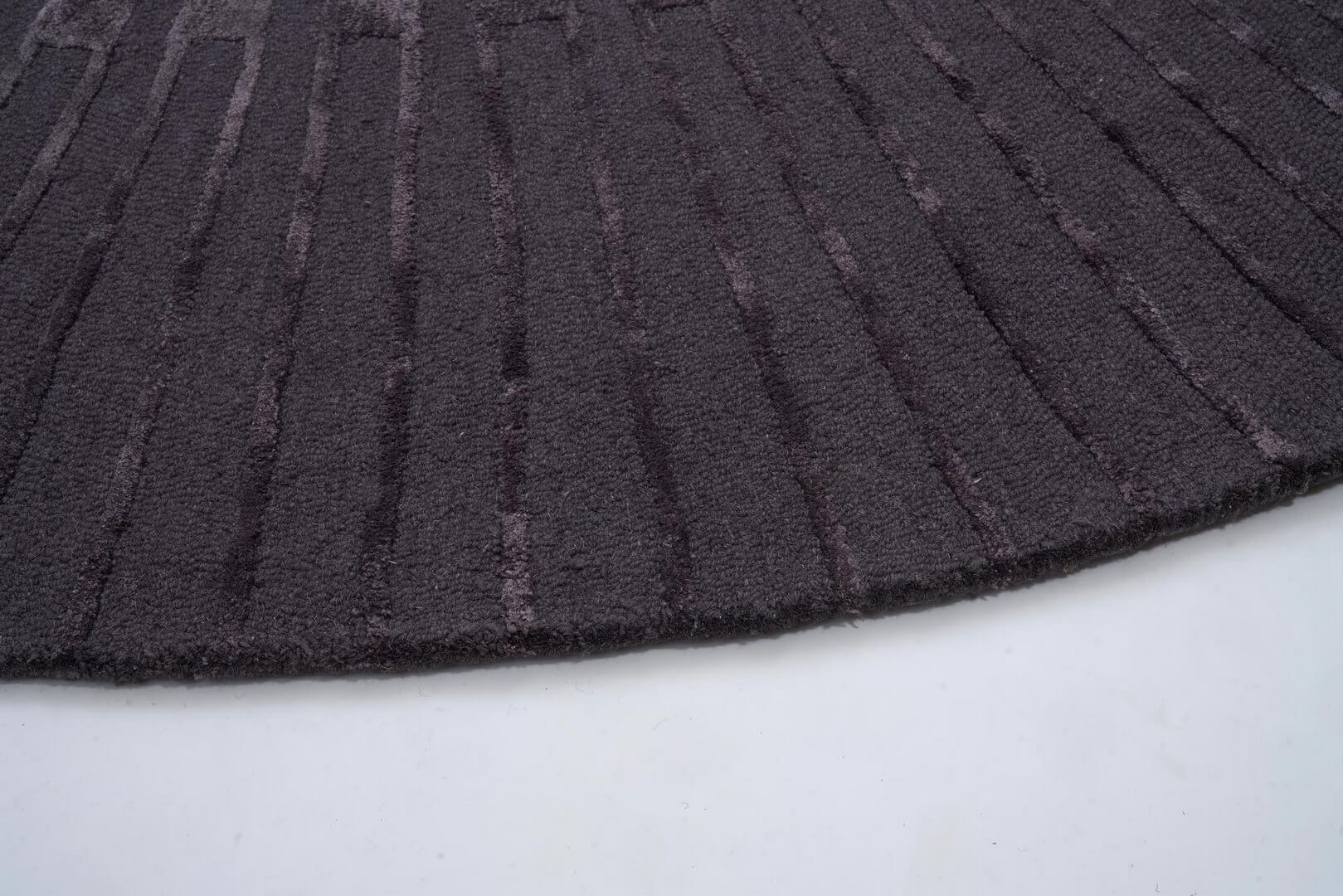 Dywan Okrągły Ciemnoszary RADIUS Dark Gray Handmade Collection Carpet Decor Fargotex
