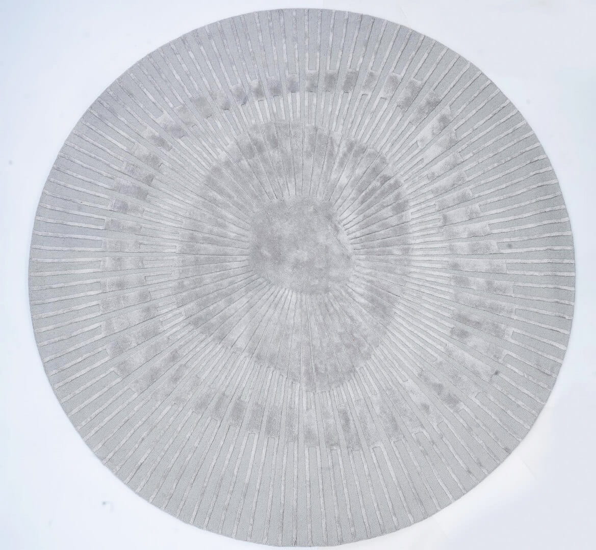 Dywan Okrągły Szary RADIUS Gray Handmade Collection Carpet Decor Fargotex