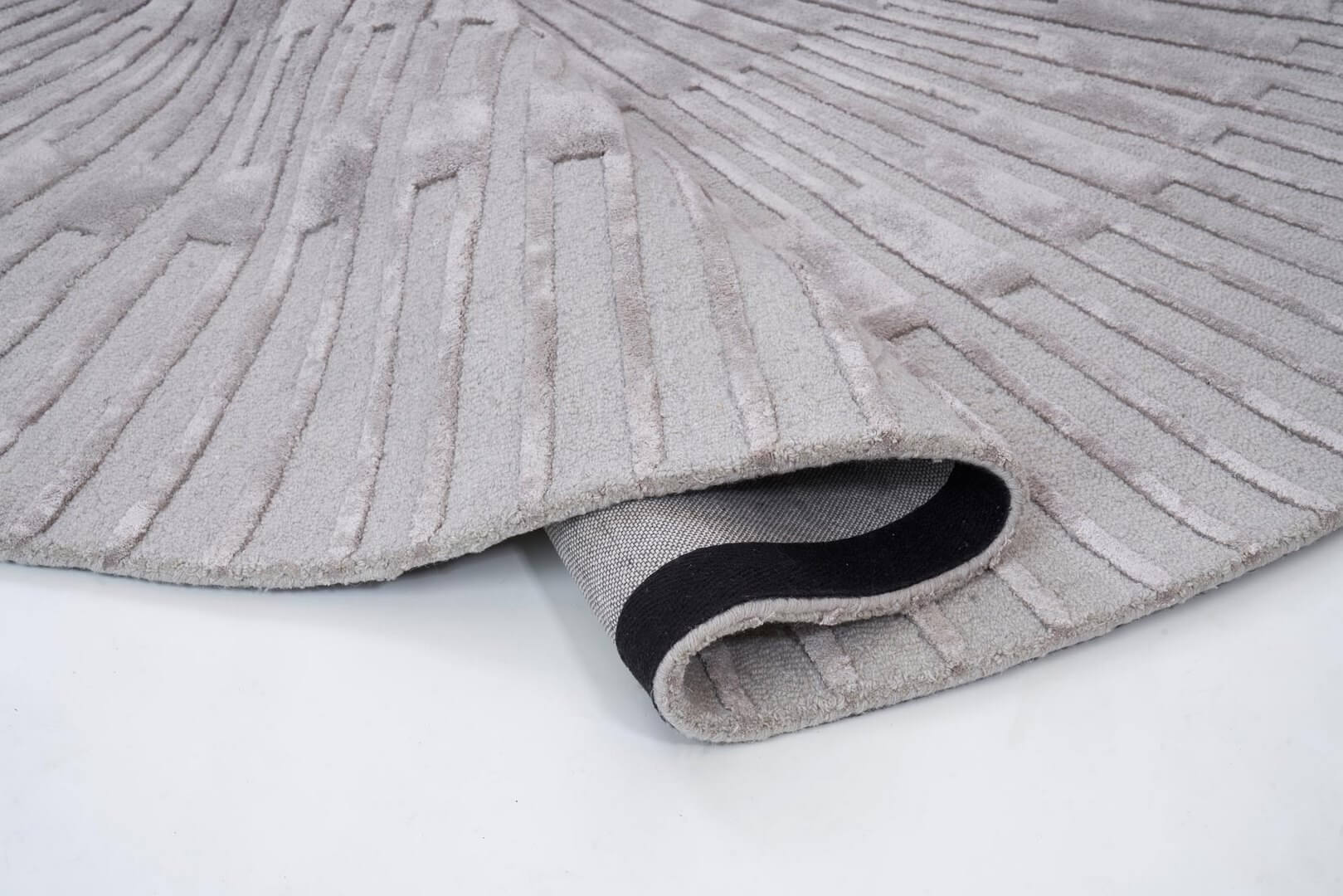 Dywan Okrągły Szary RADIUS Gray Handmade Collection Carpet Decor Fargotex