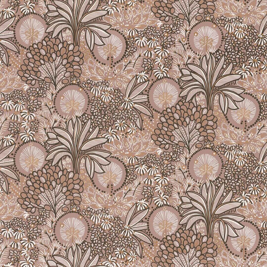 Tapeta orientalna roślinność Casamance 75390814 Persee Nuit D'orient