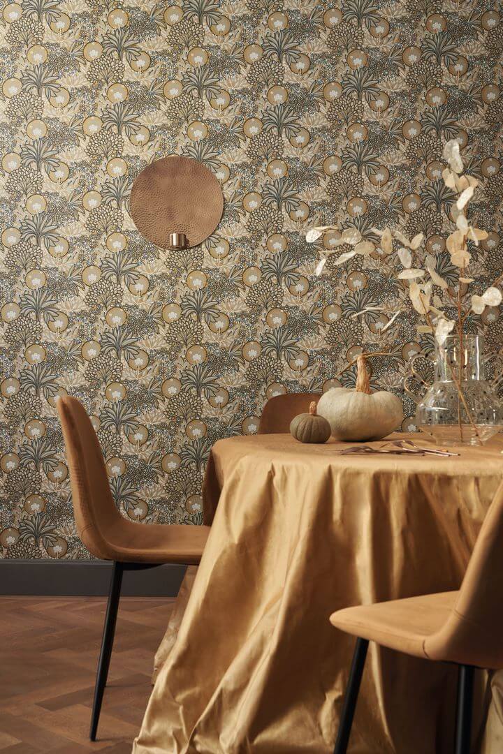 Tapeta orientalna roślinność Casamance 75391426 Persee Nuit D'orient