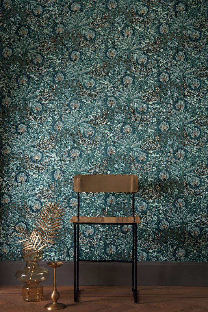 Tapeta orientalna roślinność Casamance 75391426 Persee Nuit D'orient