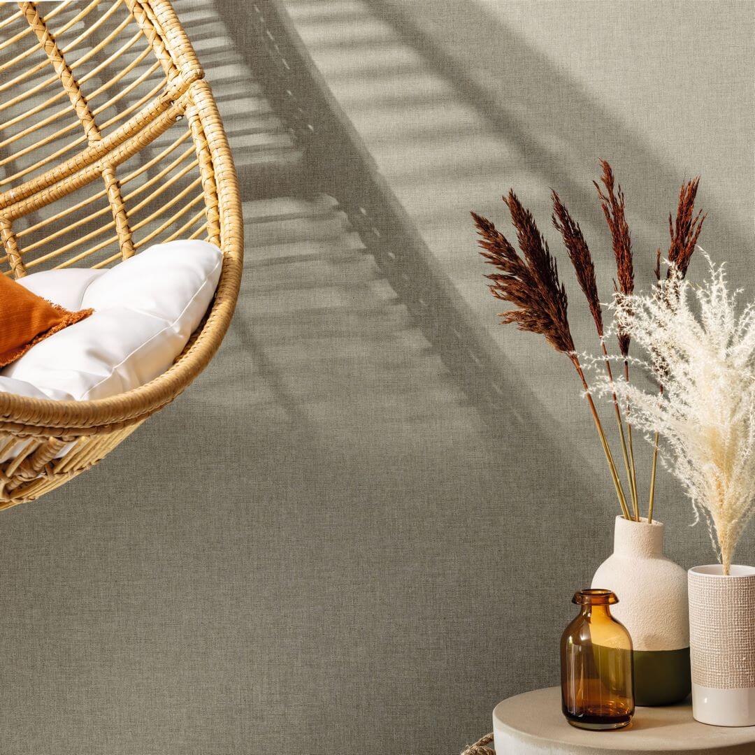 Tapeta lniane płótno Caselio LNE 103229123 Uni Mat Linen Edition