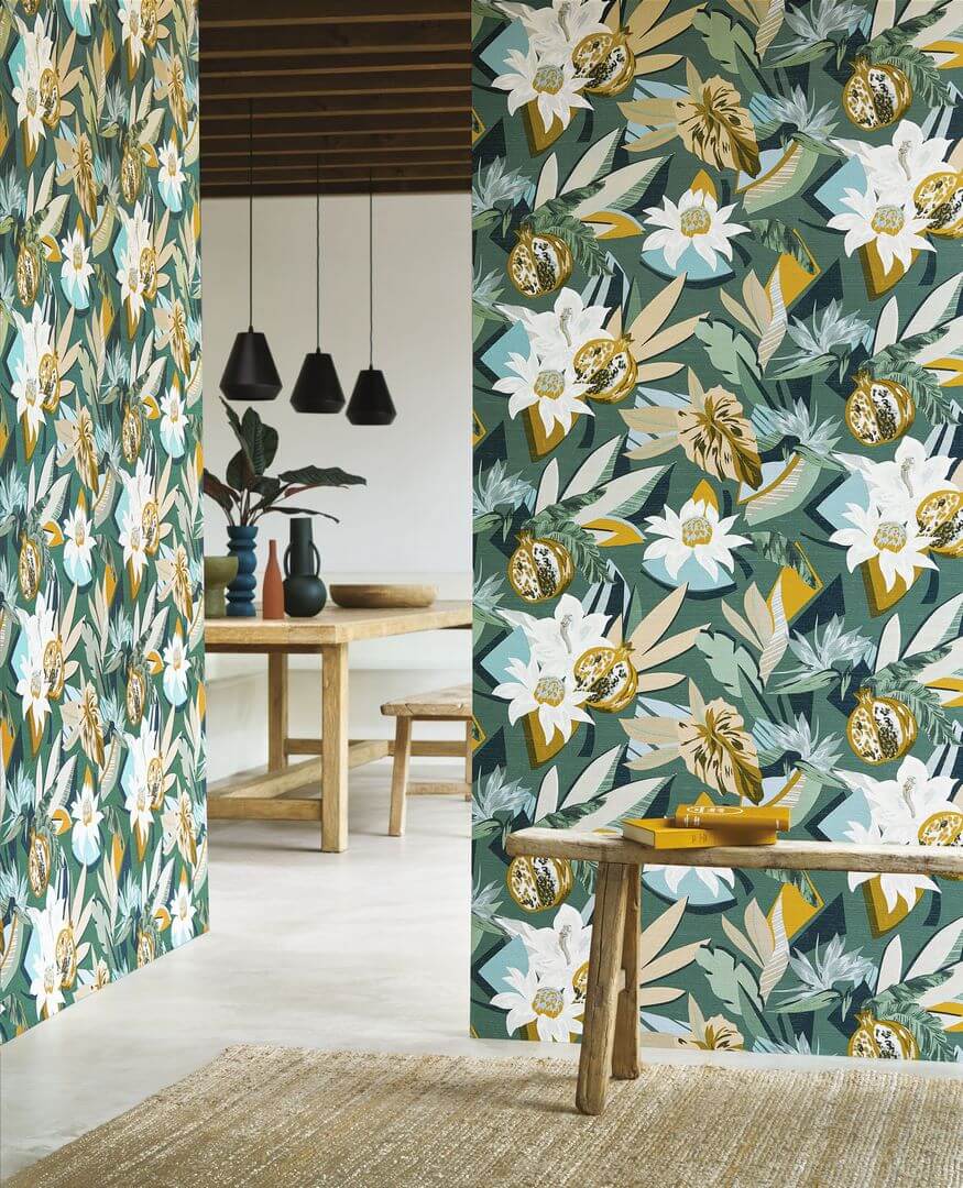 Tapeta kwiaty i owoce Casamance 75531630 Salvador Aventura