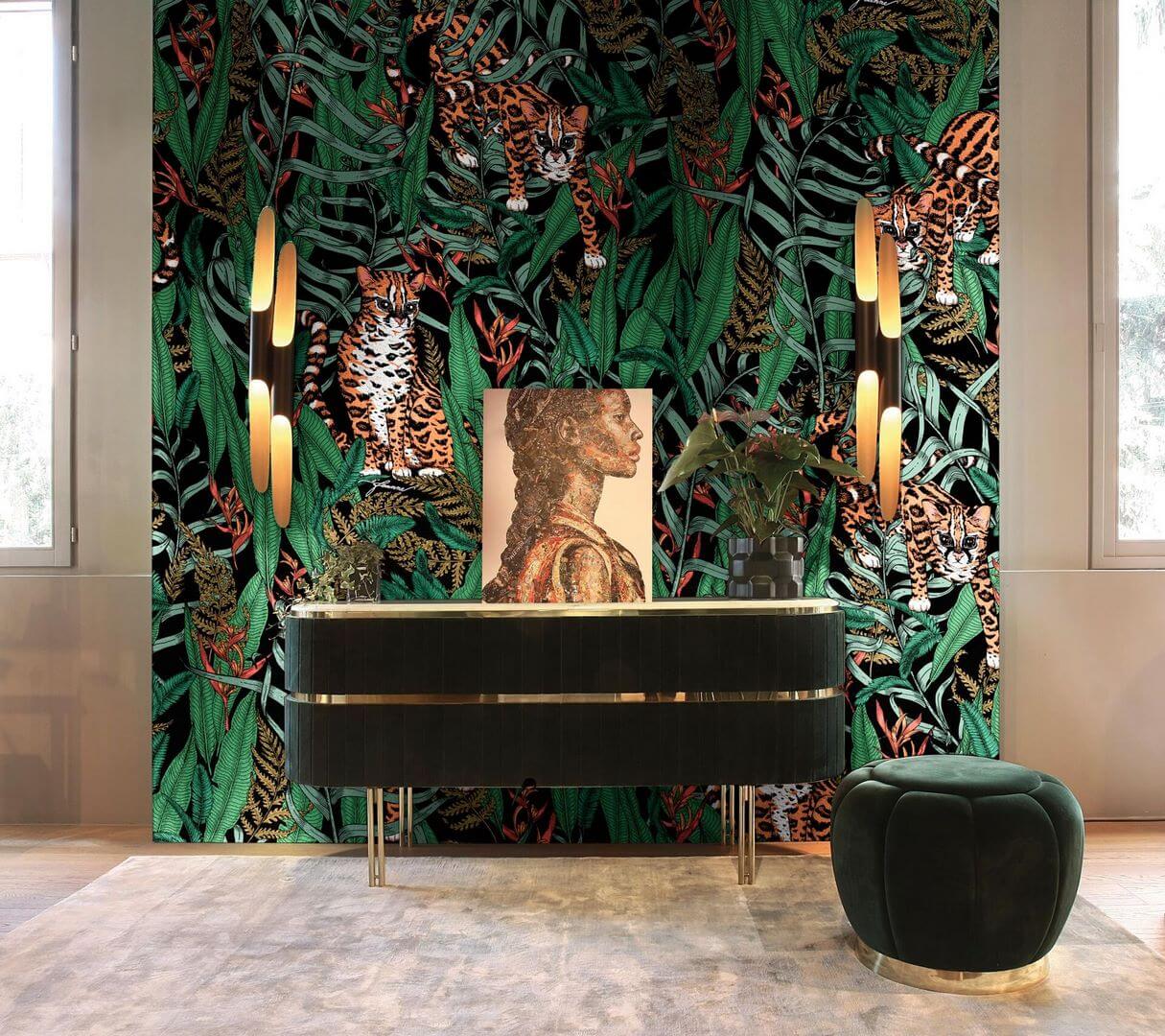 Fototapeta dżungla Tecnografica 73686-3 FEANNE: VISAYAN LEOPARD NIGHT Art Collections