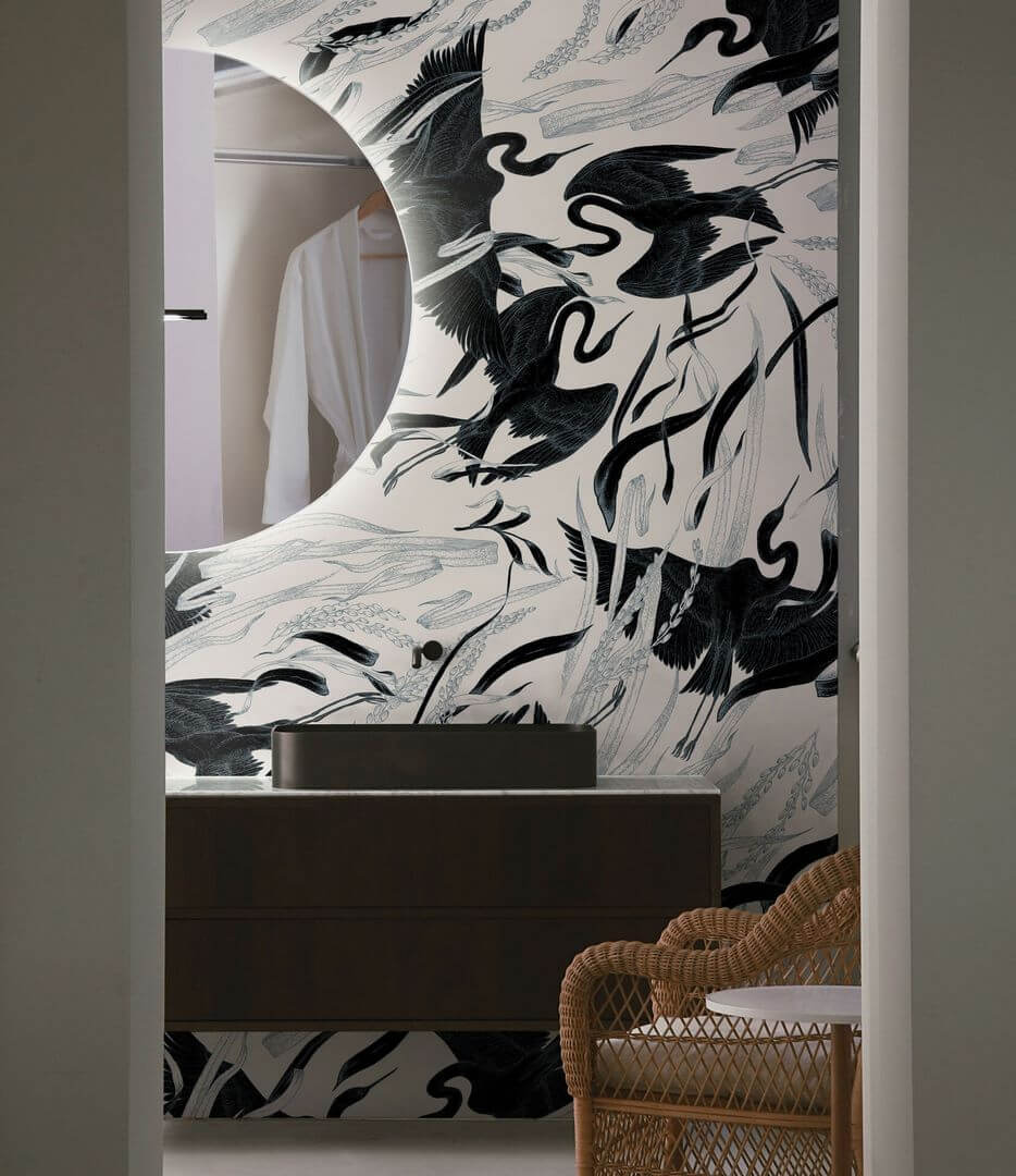 Fototapeta czaple Tecnografica 73682-2 FEANNE: EGRETS BLACK Art Collections