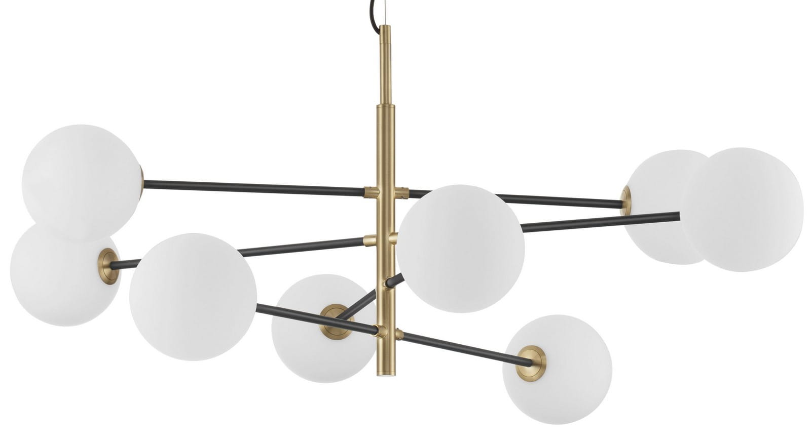 ! PROMO ! Lampa wisząca nowoczesna MODERN NEW YORK 8 mleczne kule złota le41768 Vitra 9143308