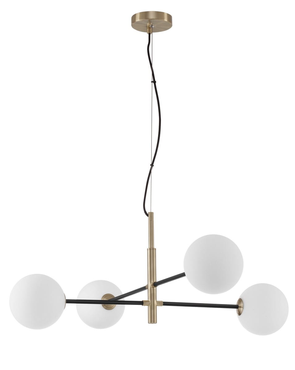 Lampa wisząca nowoczesna MODERN NEW YORK 4 mleczne kule złota le41769 Vitra Plato