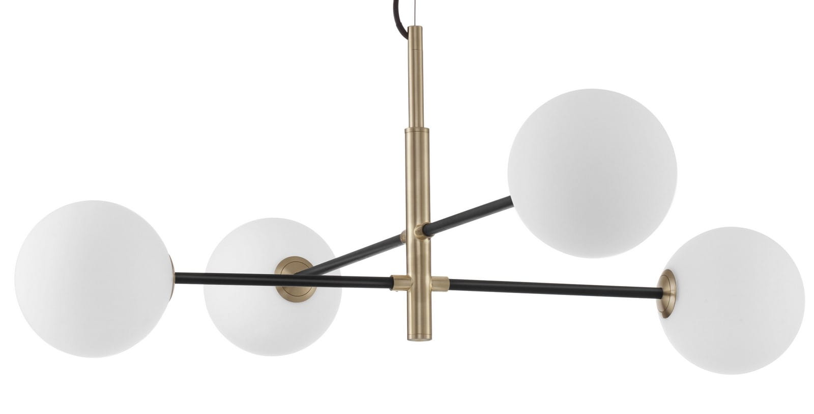 Lampa wisząca nowoczesna MODERN NEW YORK 4 mleczne kule złota le41769 Vitra Plato