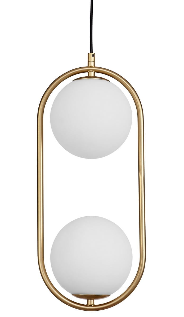! HIT ! Modna lampa Elipsa Mleczna kula podwójna OBITAR-L le41772