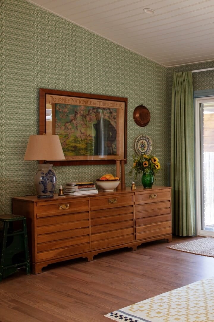 Tapeta jak płytki Sandberg S10153 Lyckan Emerald Huset i Solen