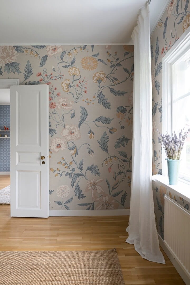 Fototapeta kwiaty Sandberg S10174 Suzanne Folklore Blue Huset i Solen