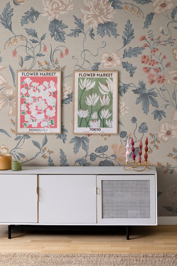 Fototapeta kwiaty Sandberg S10174 Suzanne Folklore Blue Huset i Solen