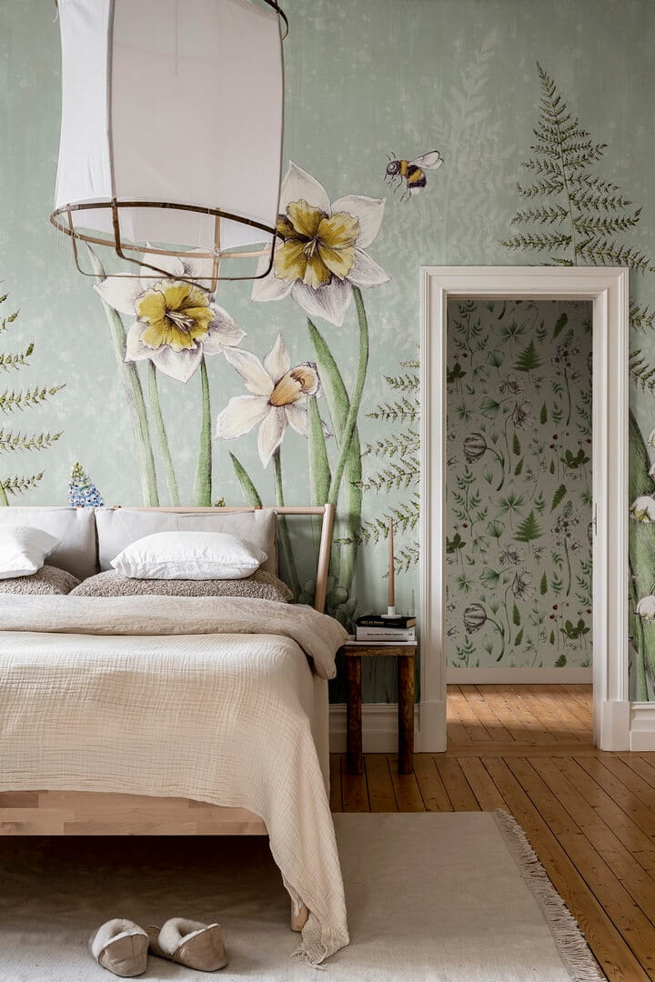 Fototapeta łąka Rebel Walls R18641 Bumblebee Green Julia Appel