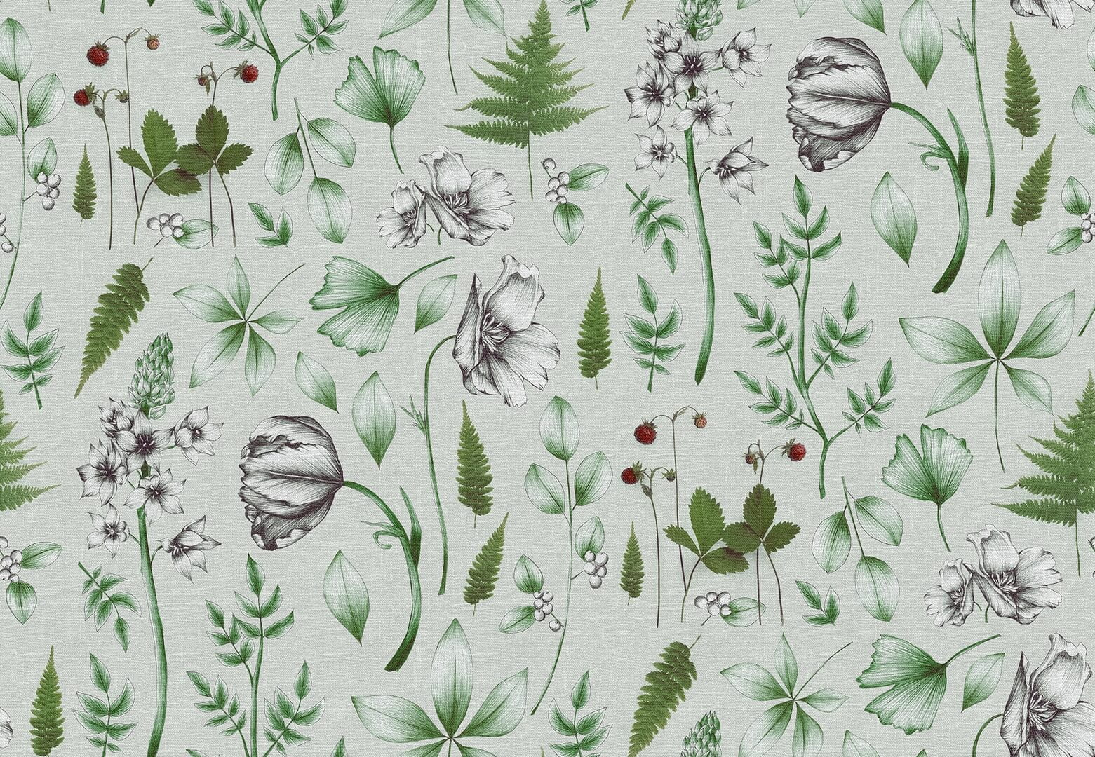 Fototapeta botaniczna Rebel Walls R18644 Botanical Green Julia Appel