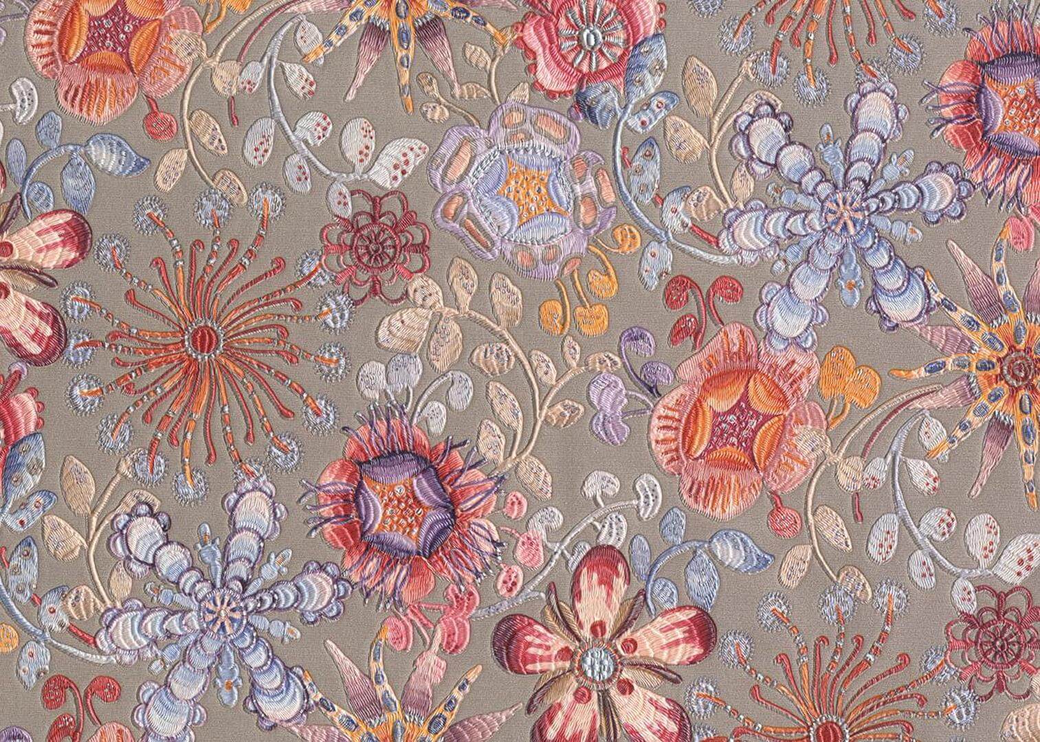 Tapeta kwiaty i liście Jannelli & Volpi 10310 Magic Garden Missoni Home 04 - 100cm szer.