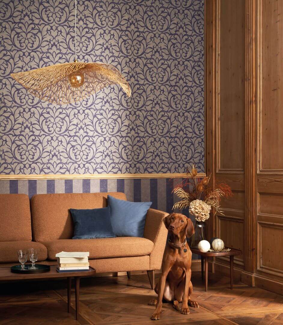 Tapeta ornament roślinny Casadeco VIEN 87341728 Opera Vienne
