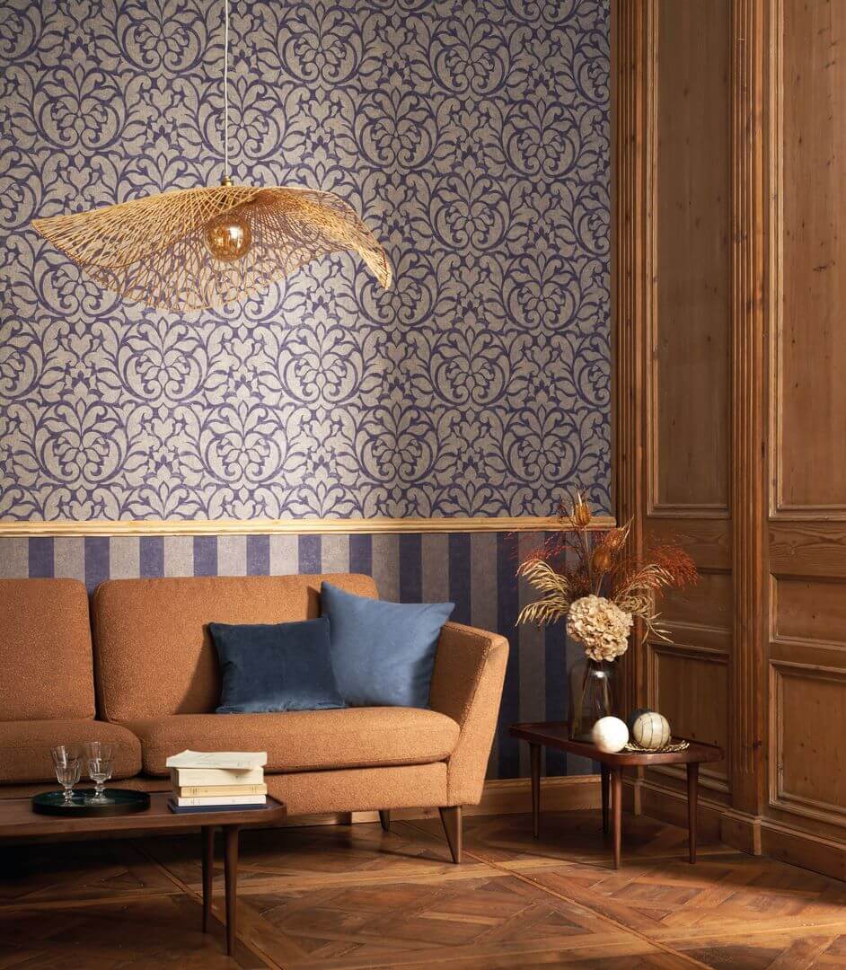 Tapeta ornament roślinny Casadeco VIEN 87341728 Opera Vienne