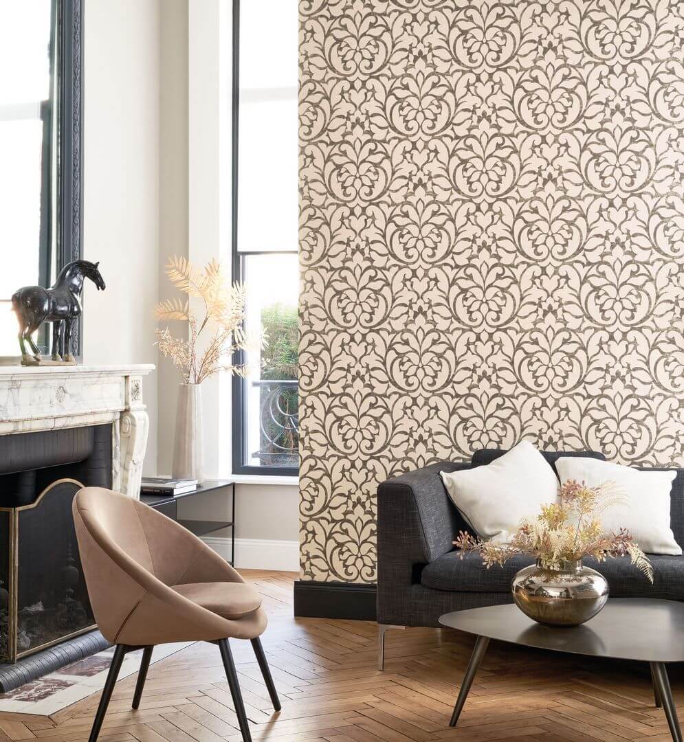 Tapeta ornament roślinny Casadeco VIEN 87344119 Opera Vienne