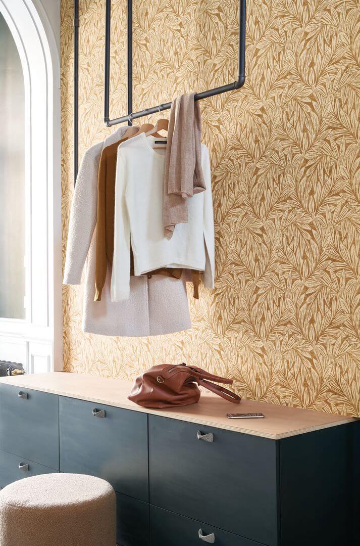 Tapeta liście Casadeco VIEN 87371212 Danube Vienne