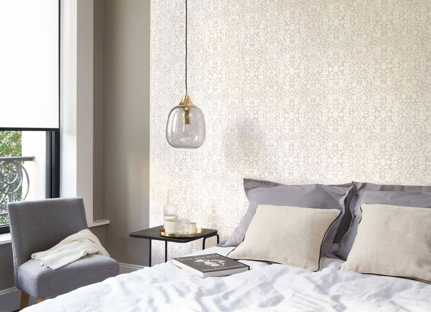 Tapeta ornament Casadeco VIEN 87518503 Belvedere Vienne