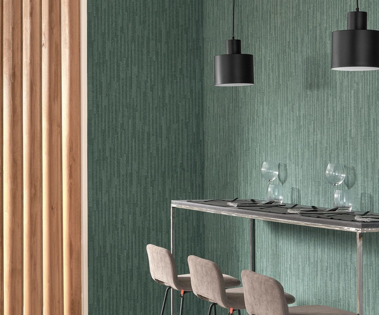 Tapeta akustyczna patchwork roślinny Texdecor MELA 91700203 Melia Decor Acoustic Vinyl Wallcoverings
