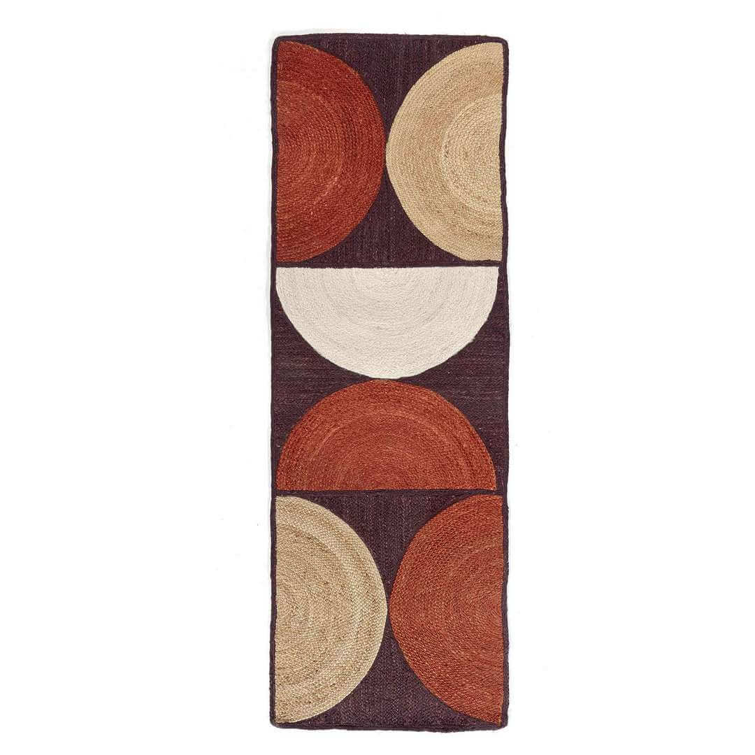 Dywan geometryczny z juty Rocky Terracotta Elitis