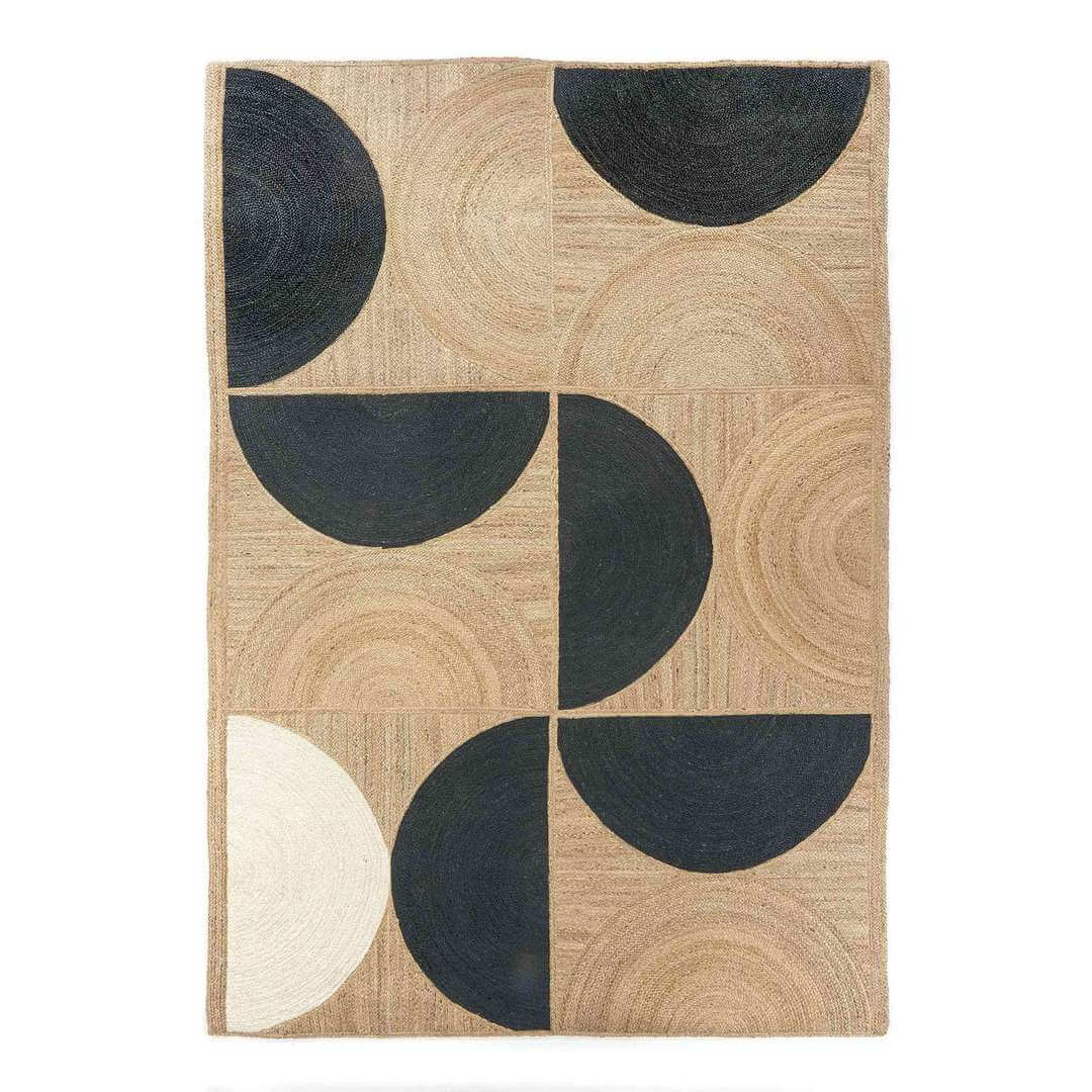 Dywan geometryczny z juty Rocky Black Elitis