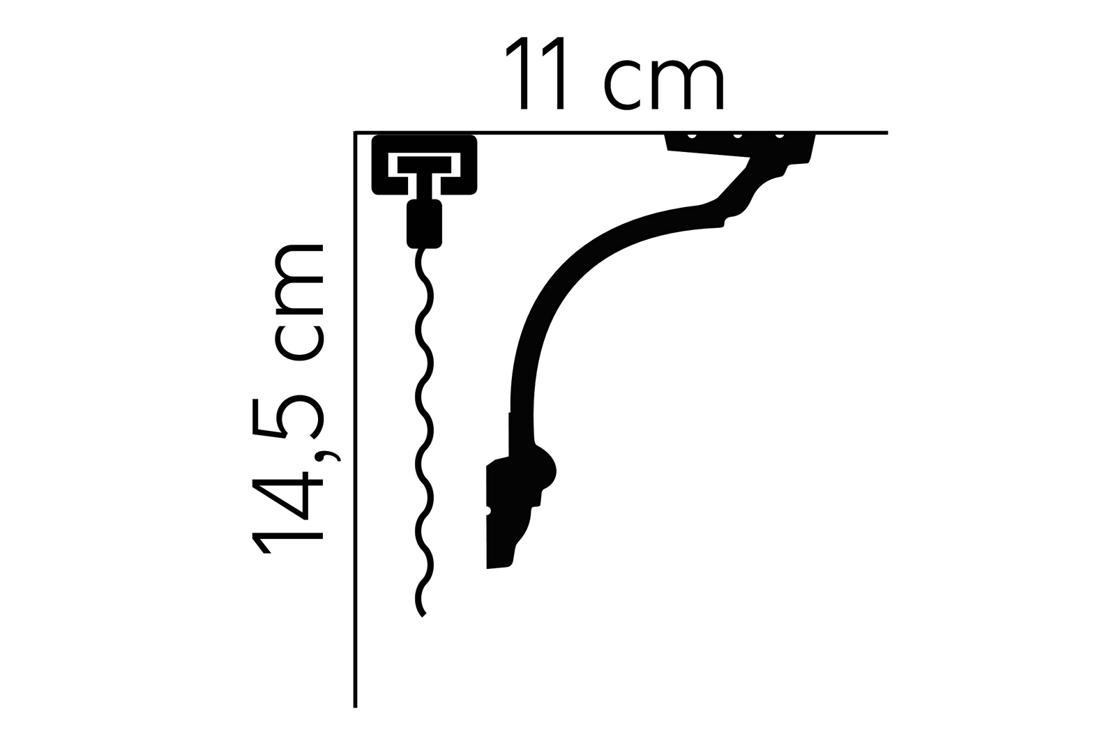 Listwa karniszowa LED MD156 Mardom Decor wys. 14,5cm