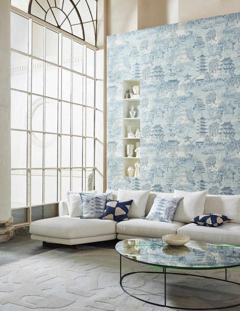 Tapeta tekstylna w japońskim stylu Zoffany 312987 Eastern Palace Kensington Walk Wallcoverings