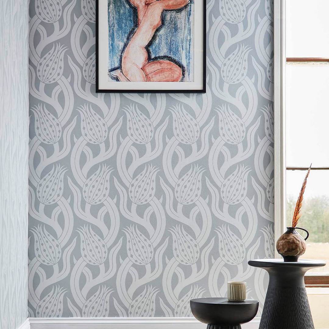 Tapeta kwiaty tulipany Zoffany 312995 Persian Tulip Kensington Walk Wallcoverings