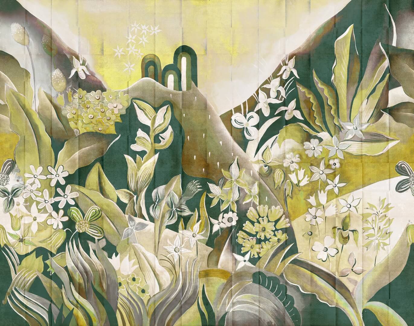 Mural roślinny krajobraz Khroma DG3ELS1021 Elisian Wall Designs III