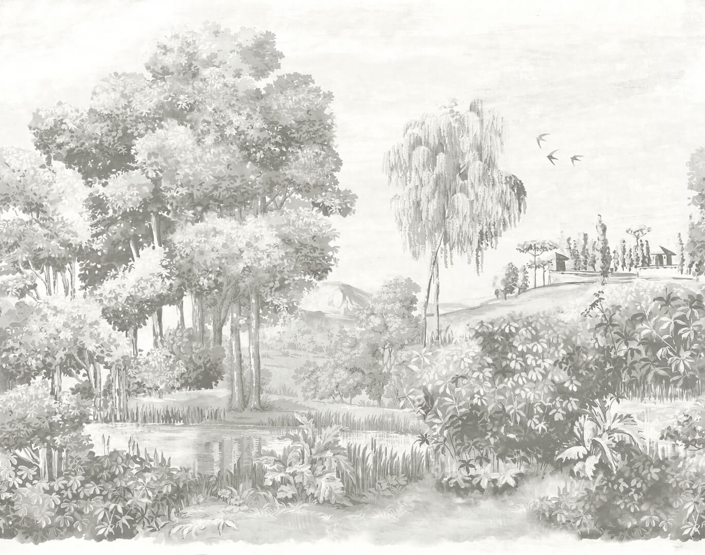 Mural roślinny krajobraz Khroma DG3LAN1013 Landscape Wall Designs III