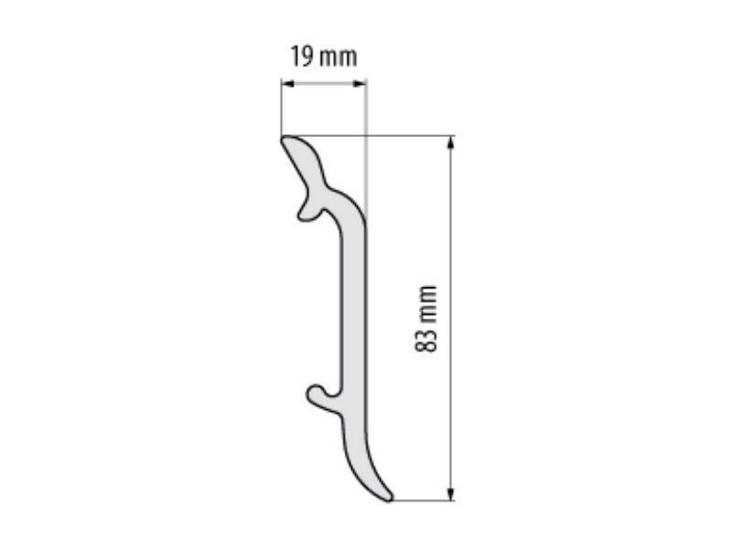 Listwa podłogowa LPC-16 Creativa wys. 8,3cm
