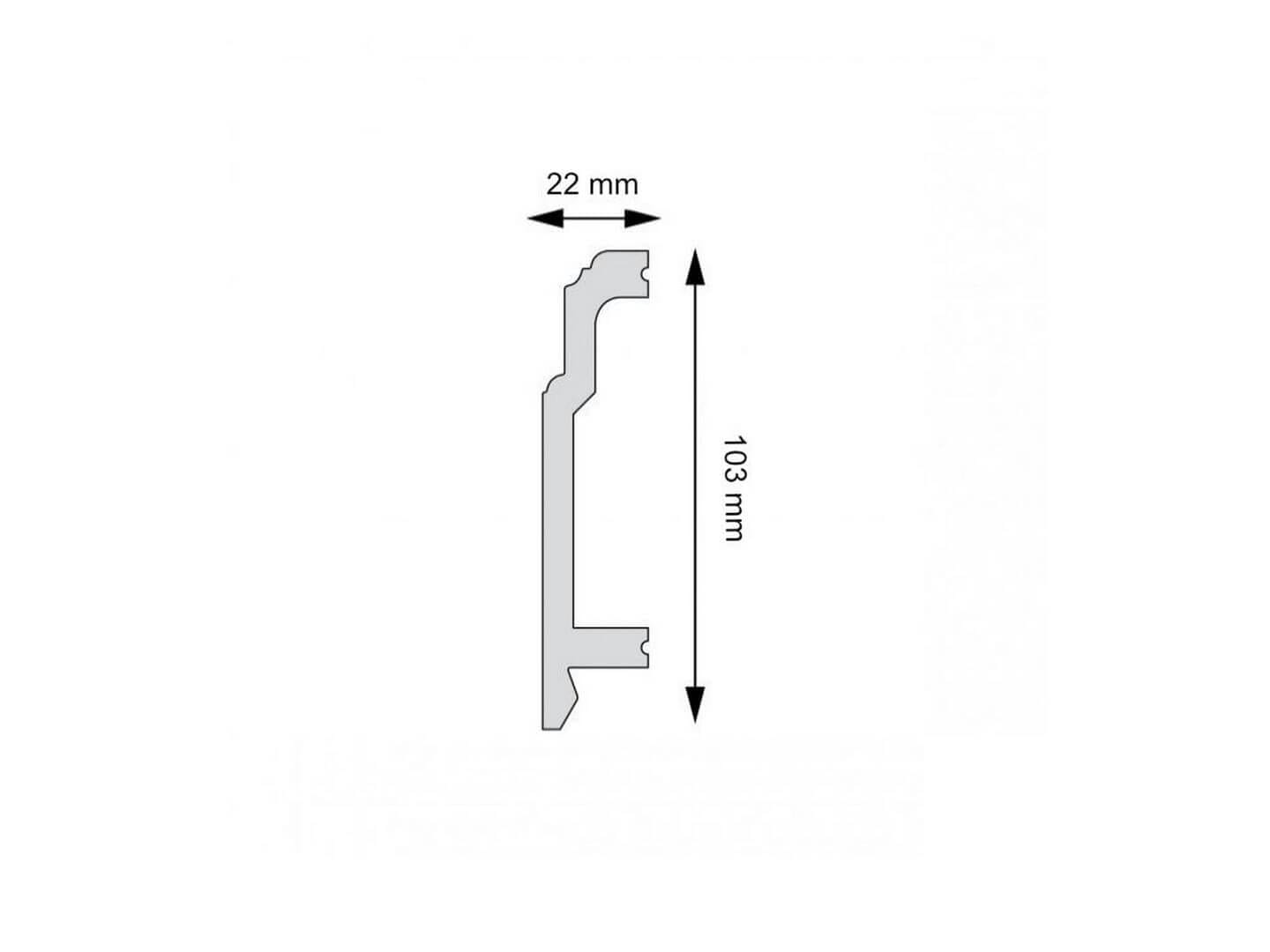 Listwa przypodłogowa LPC-26 Creativa wys. 10,3cm