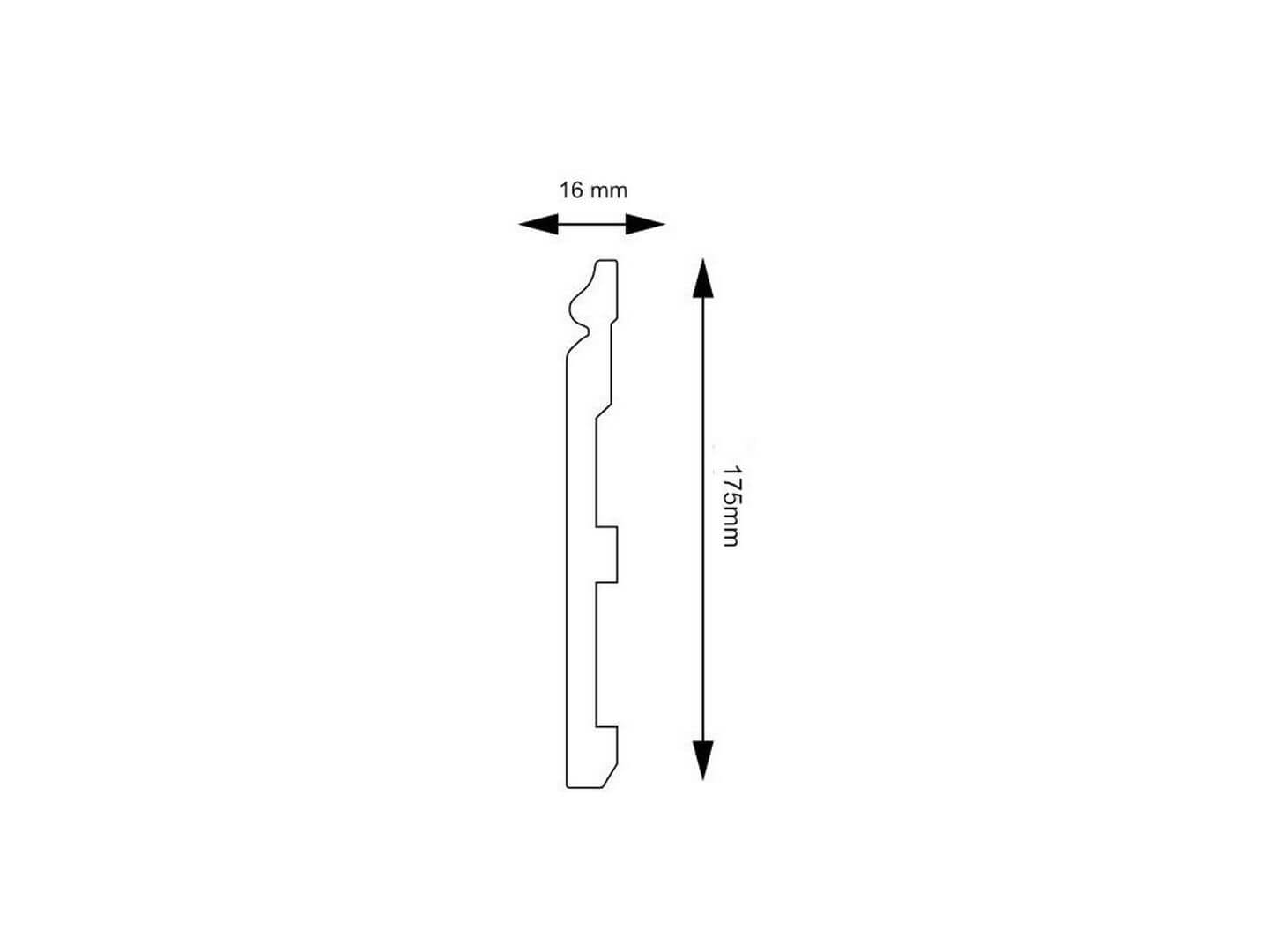 Listwa przypodłogowa LPC-33 Creativa wys. 17,5cm