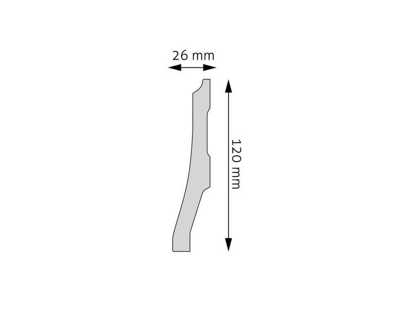 Listwa przypodłogowa LPC-34 Creativa wys. 12cm
