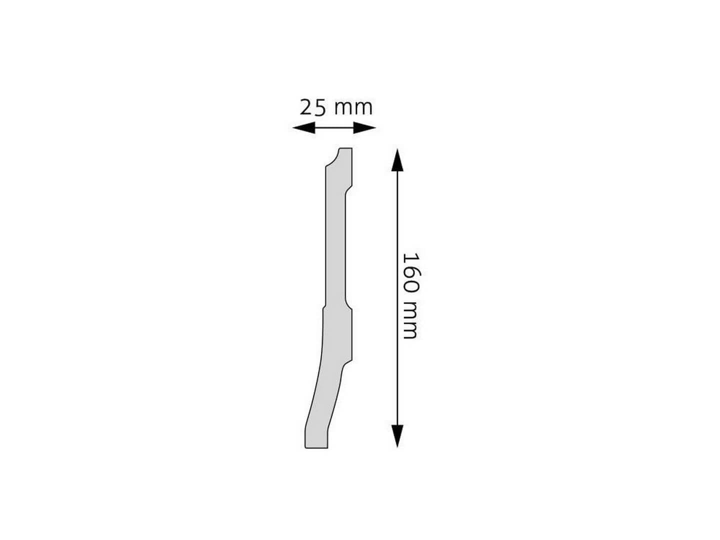 Listwa przypodłogowa LPC-35 Creativa wys. 16cm