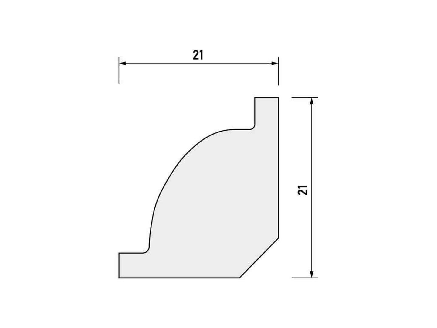 Listwa podłogowa malowana biała LPC-01M Creativa wys. 2,1cm